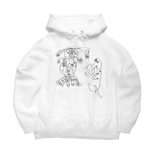 ロボB & とりロボ なかよし Big Hoodie