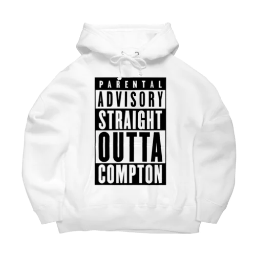 PARENTAL ADVISORY STRAIGHT OUTTA COMPTON-ペアレンタル・アドバイザリー・ストレイト・アウタ・コンプトン- ボックスロゴ ビッグシルエットパーカー