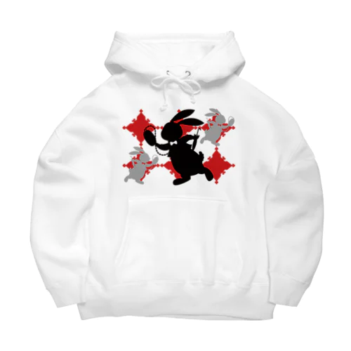 時計ウサギ　不思議の国のアリス Big Hoodie