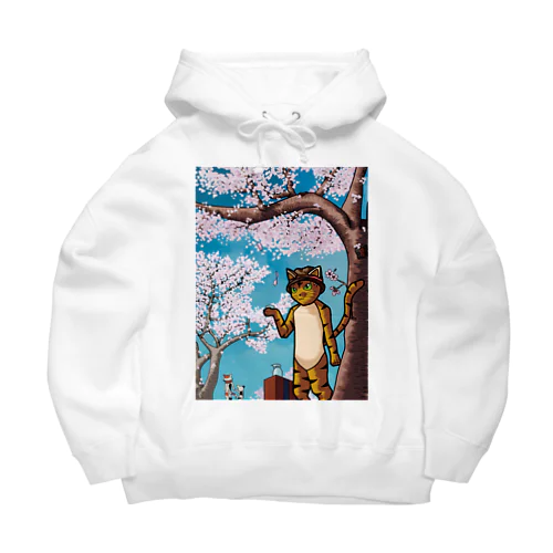 ネコの花見 Big Hoodie