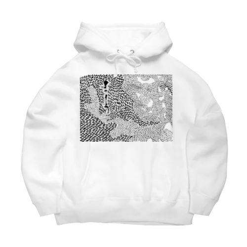 ランダムドット墨色ダーク Big Hoodie