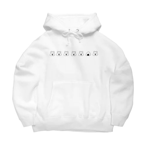 クオッカワラビーとおにぎり（一列） Big Hoodie