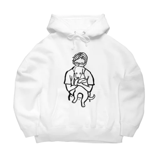 わんこ吸っとけ男子 Big Hoodie