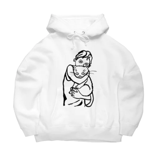 ニャンコ吸っとけ（白猫） Big Hoodie