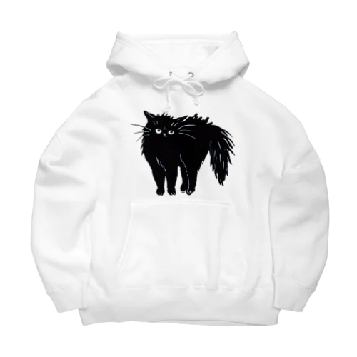 怒ってます（黒猫） Big Hoodie