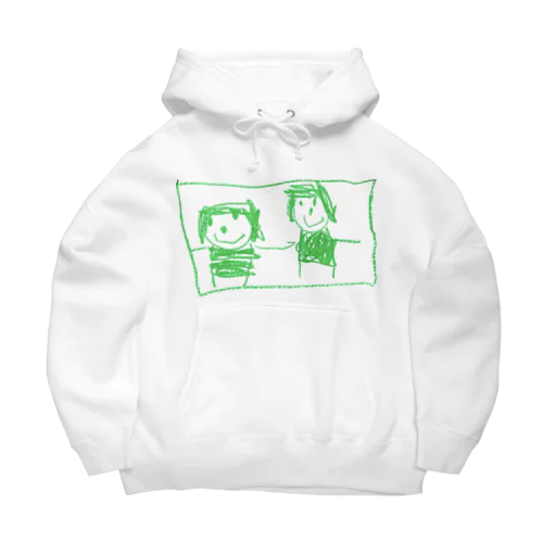 ふたりで て をつないでいるところ Big Hoodie