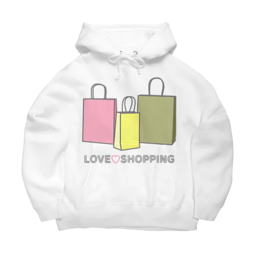 紙袋 LOVE SHOPPING ビッグシルエットパーカー