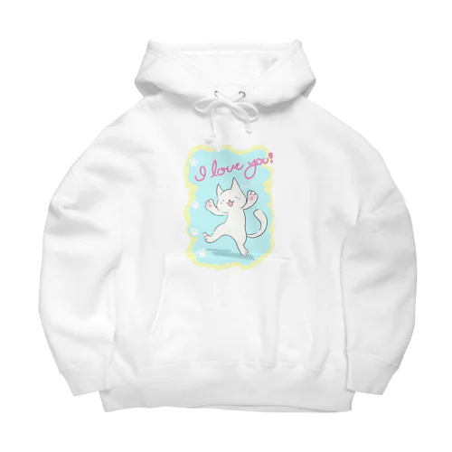 愛が溢れすぎた猫 Big Hoodie