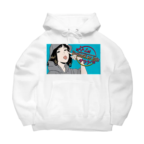 サウナガール　ブルー Big Hoodie