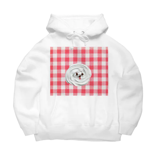 ビションフリーゼのくりーむちゃん、ギンガムチェック Big Hoodie