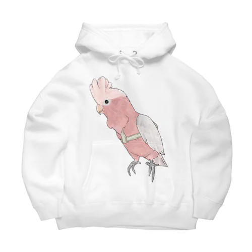 ご機嫌モモイロインコちゃん【まめるりはことり】 Big Hoodie