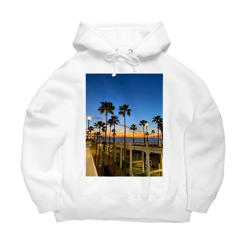 海と夕焼け in カリフォルニア Big Hoodie