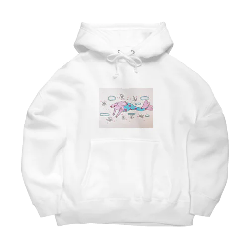 自由気ままな空に浮かぶモンスター Big Hoodie