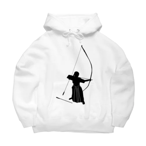 弓道シルエット「正射必中」 Big Hoodie