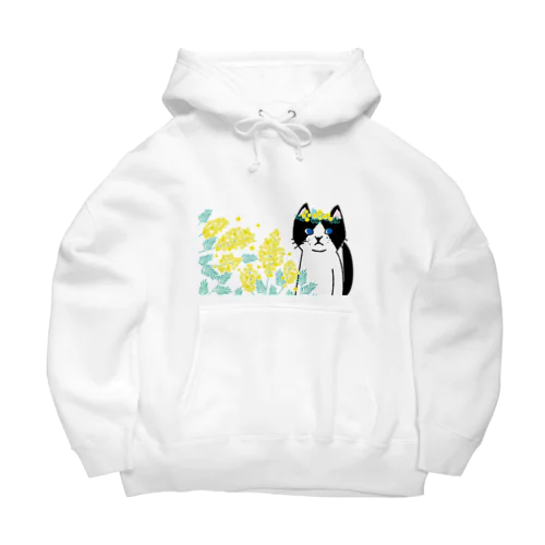 ハチワレねこ、ハッチとミモザ Big Hoodie