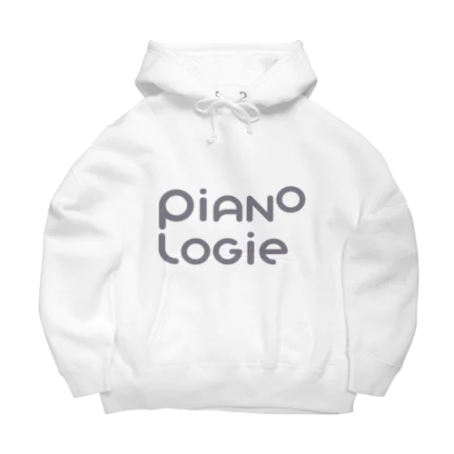 ピアノロジーロゴ グレイ Big Hoodie