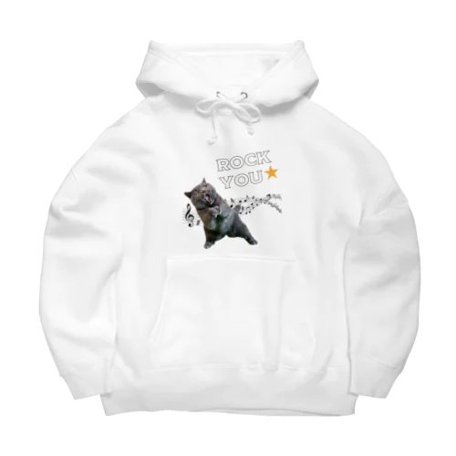 ひとり猫カフェにあにゃあつくしちゃんロック風 Big Hoodie