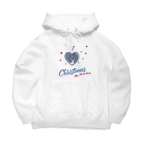 Studio Made in france 002 I love Christmas ビッグシルエットパーカー