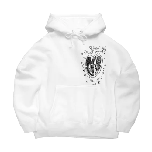 fancy heart beating Big Hoodie