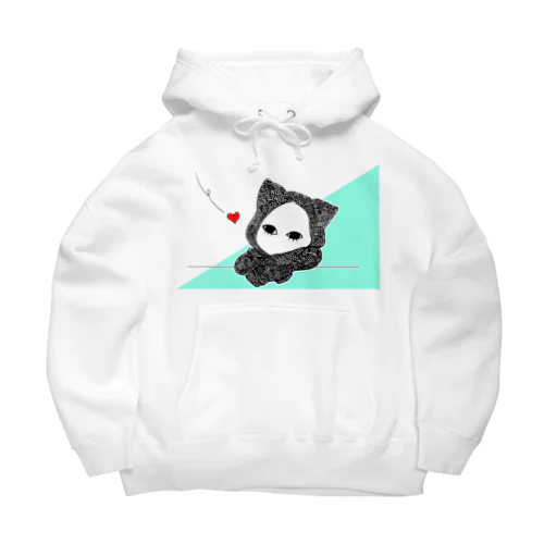 たそがれキズねこ ミント Big Hoodie