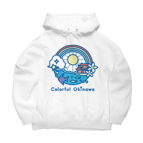 colorful okinawa logo ビッグシルエットパーカー