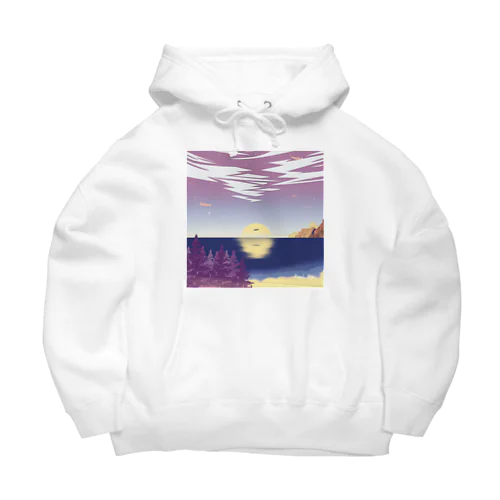 Shimoda_purple_bule_pinkplane  Big Hoodie