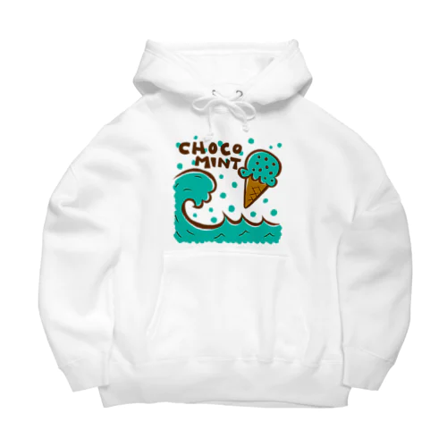 チョコミントアイス＆ビッグウェーブ Big Hoodie