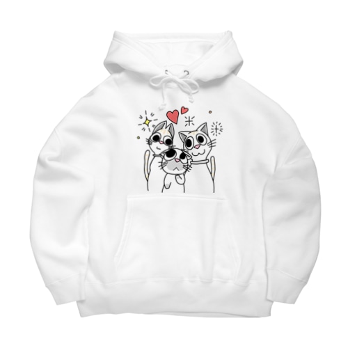 仲良し猫🐱 Big Hoodie