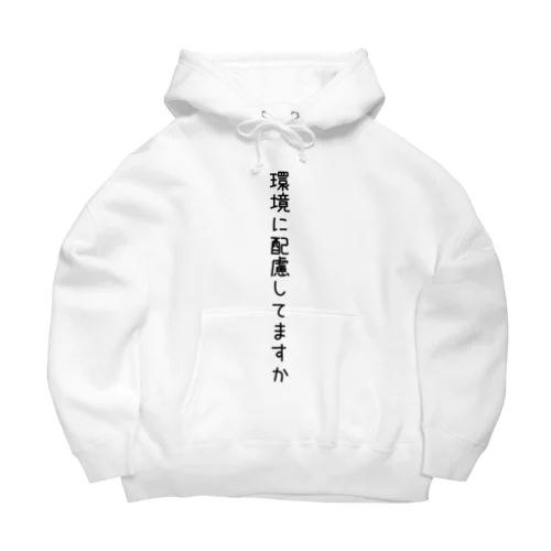 環境に配慮してますか Big Hoodie