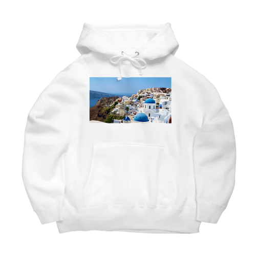 【世界一周旅】ギリシャ　サントリーニ島の景色 Big Hoodie