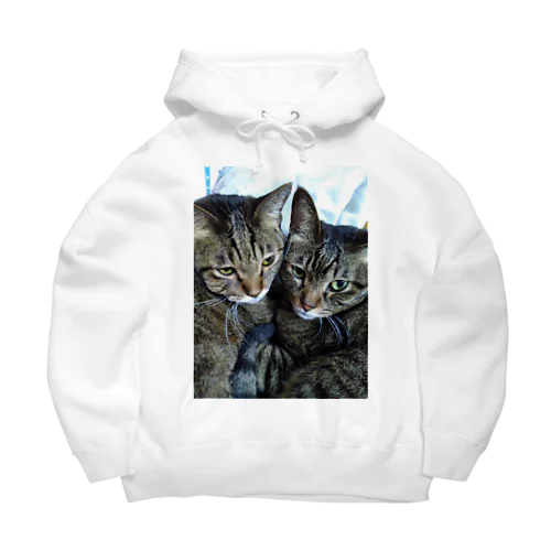 キジトラ猫の仲良し姉妹 Big Hoodie