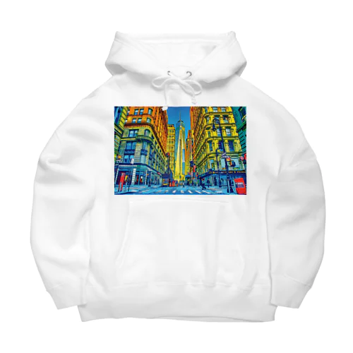 ニューヨーク フルトンストリートの朝 Big Hoodie