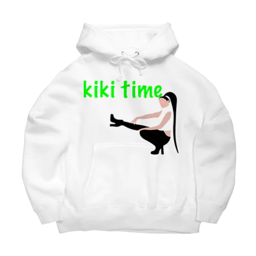 kiki time ビッグシルエットパーカー