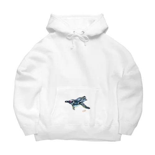 泳ぐペンギンちゃん Big Hoodie