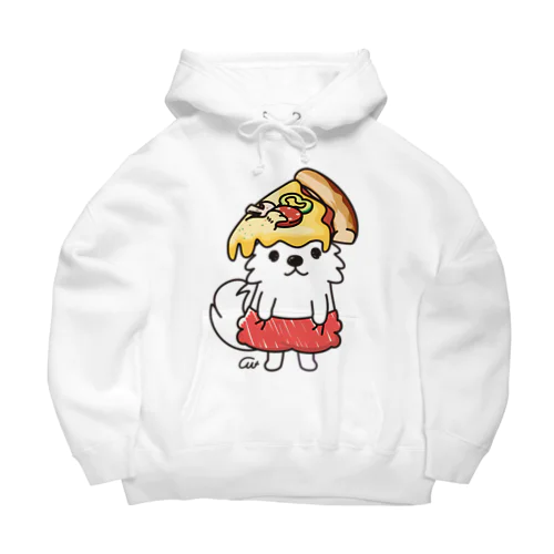 PIZZAゲットした　ポメラニアン Big Hoodie