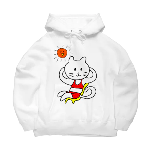 ひなたぼっこにゃんこ Big Hoodie