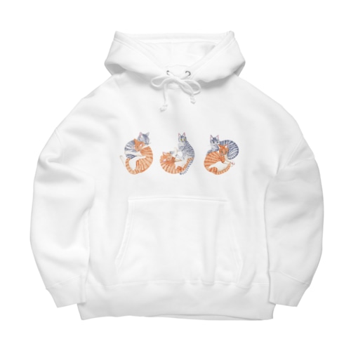 ぽんちゃんむーちゃん柄 Big Hoodie