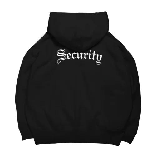 Security simple text ビッグシルエットパーカー
