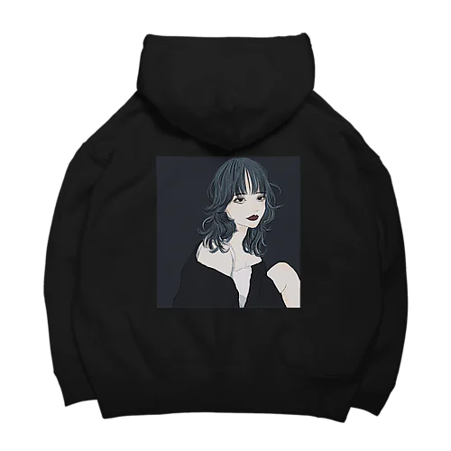 ウルフの気だるげな女の子 Big Hoodie