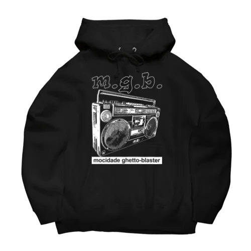 m.g.b. white Big Hoodie