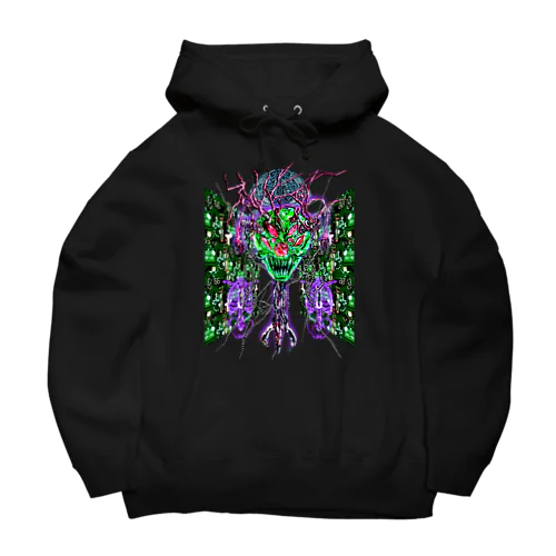 (psycho　skull) Big Hoodie