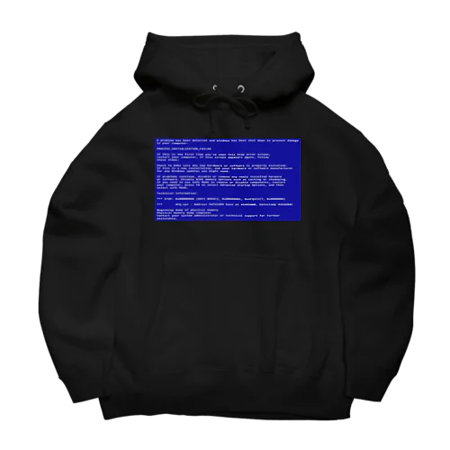 一番コワいヤツ　ブルースクリーン Big Hoodie