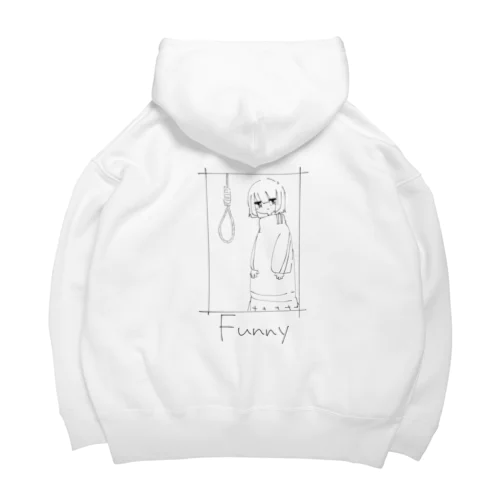 くびつりFunny白系 Big Hoodie