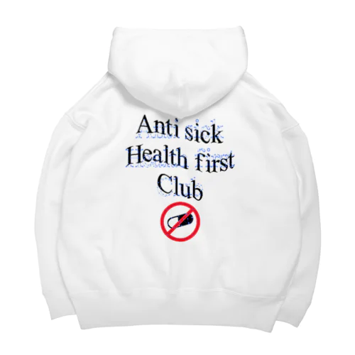 Anti sick health first club  ビッグシルエットパーカー