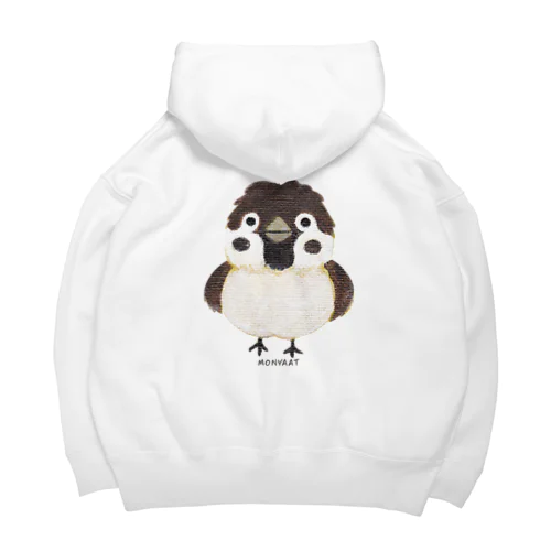 バックプリント スズメがちゅん Big Hoodie