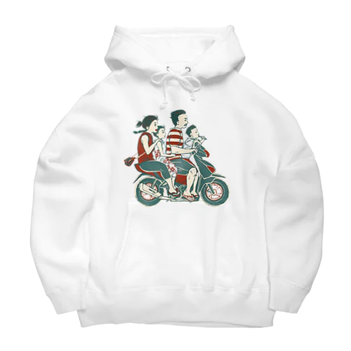 【バリの人々】バイク家族乗り Big Hoodie