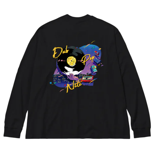 DPN11 / BIG SILHOUETTE L/S TEE (purple nite) Big Long Sleeve T-Shirt