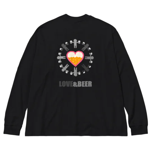 【バックプリント】LOVE & BEER Big Long Sleeve T-Shirt