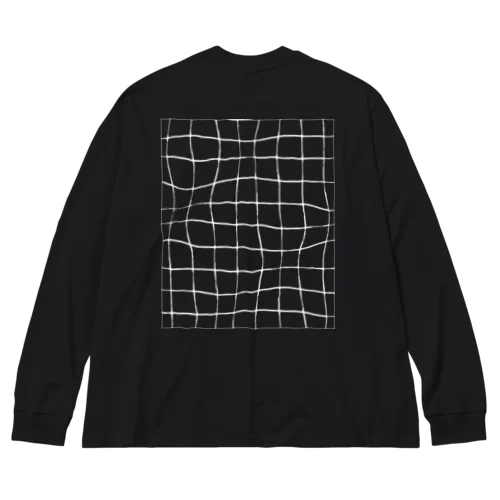 ゆらゆら水面_ブラック Big Long Sleeve T-Shirt