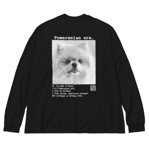 Pomeranian era.おしゃんバージョン（濃いめ） ビッグシルエットロングスリーブTシャツ